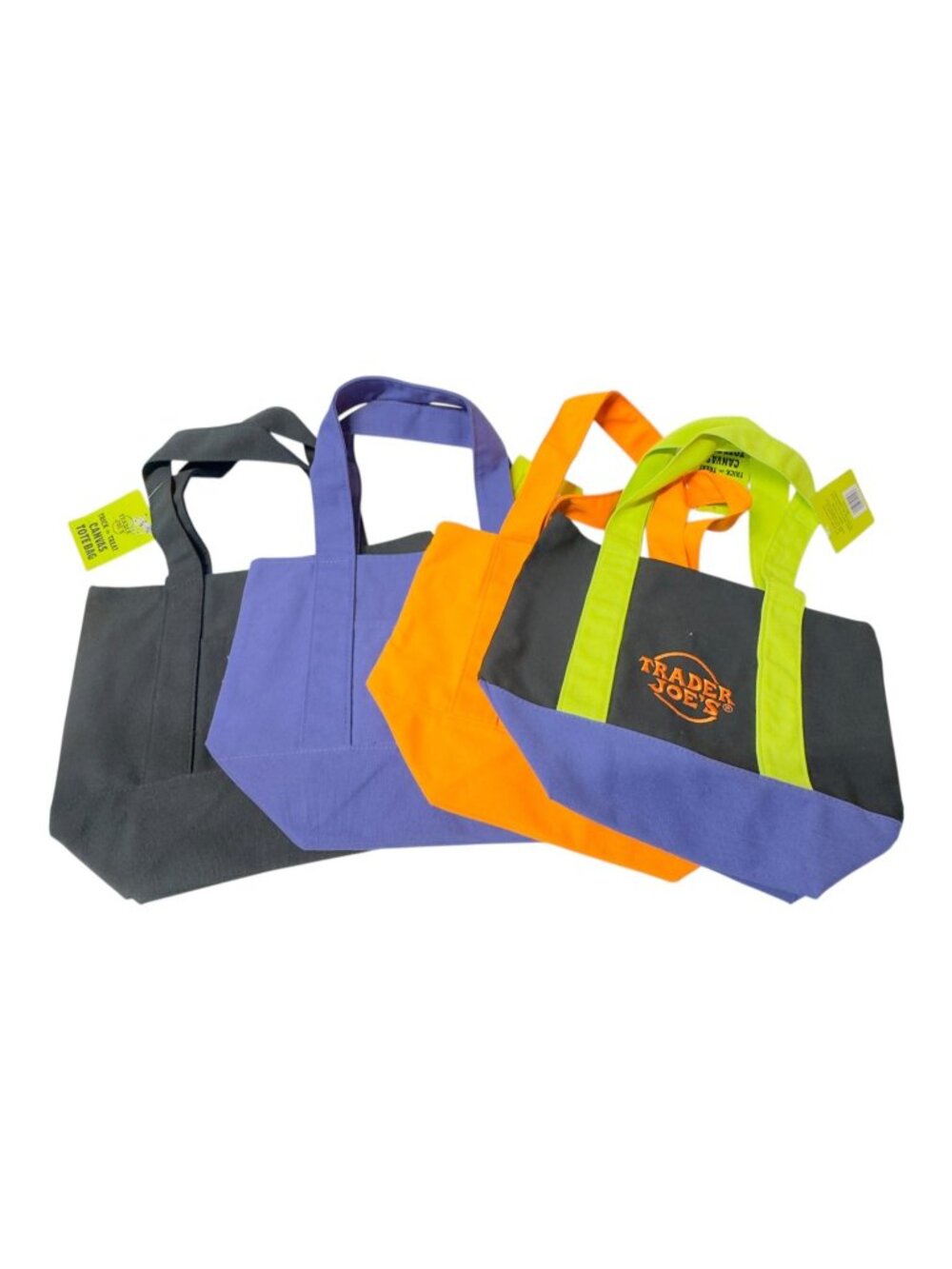 Trader Joe's Reusable Canvas Tote Bag Colorful Mini Shopper Viral